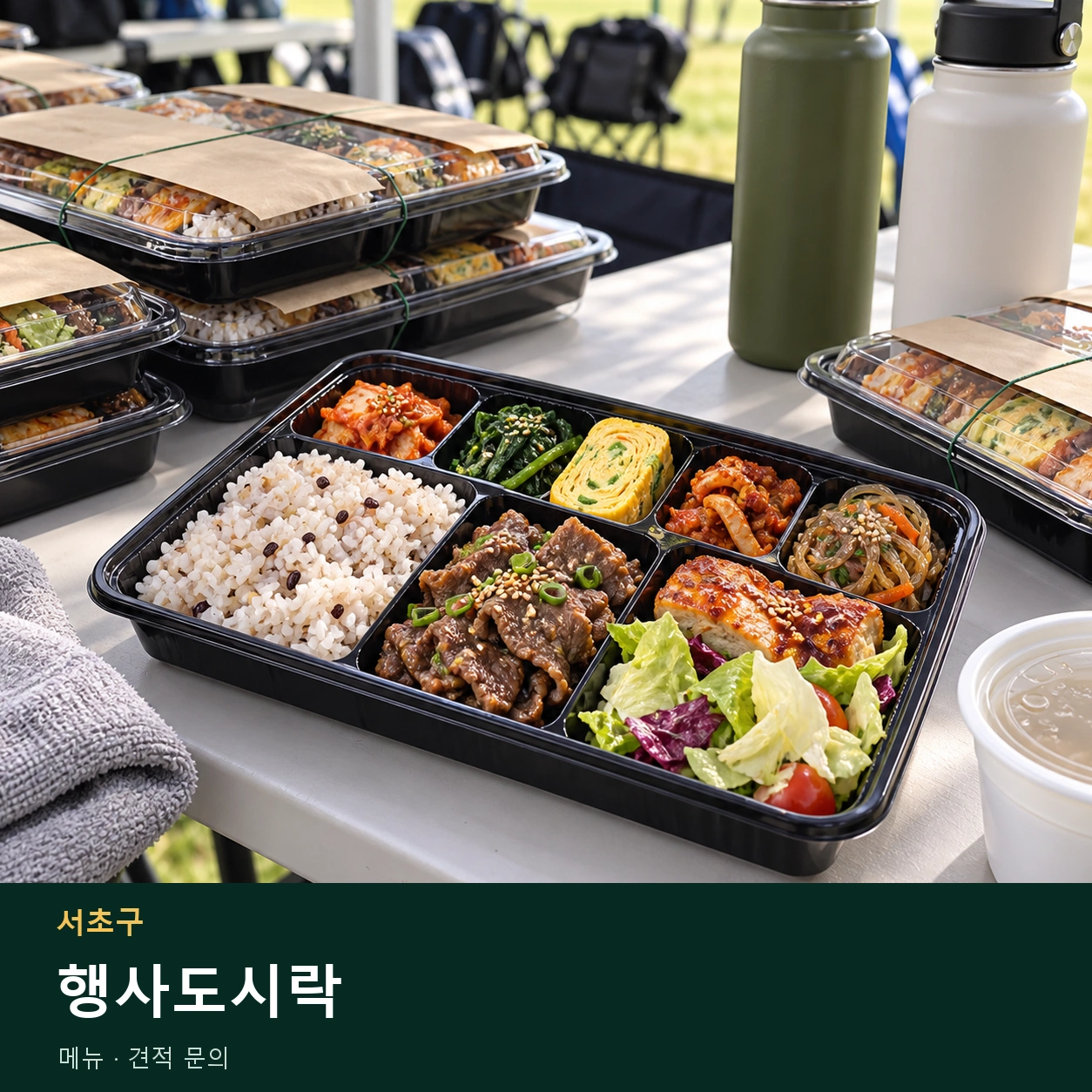 서초구 행사도시락 메뉴와 주문 목적 안내 이미지